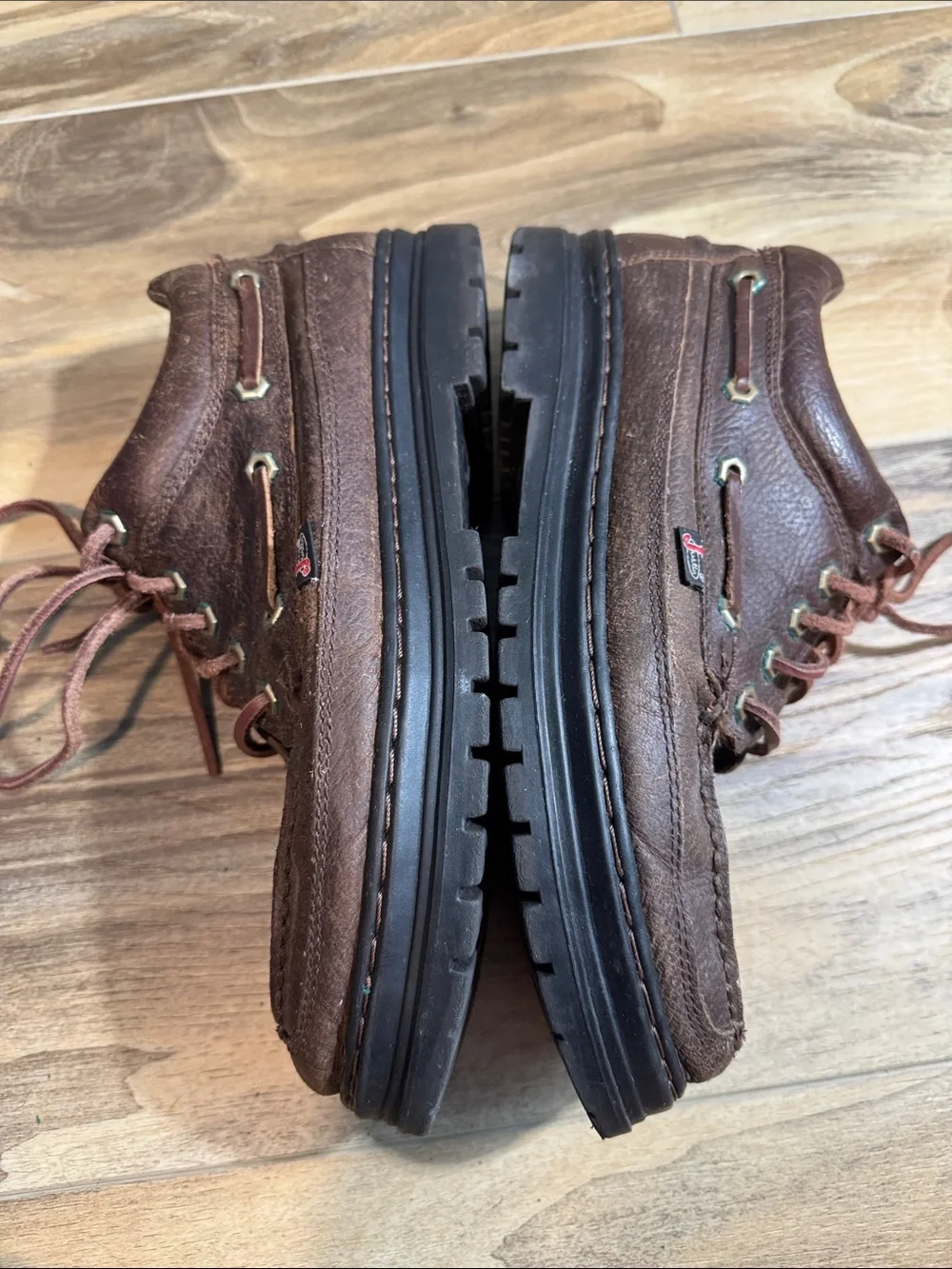 Justin Men's Leather Boat Shoe | Size 10.5 M | Brown | Pre-Owned